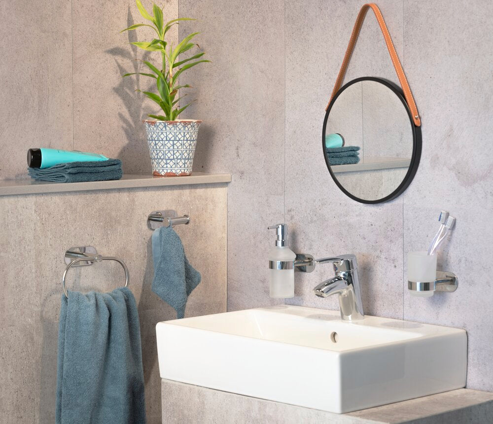 Turbo-Loc® Edelstahl Zahnputzbecherhalter Mod. Orea Uno Shine Zahnbürstenhalter, Befestigen ohne bohren