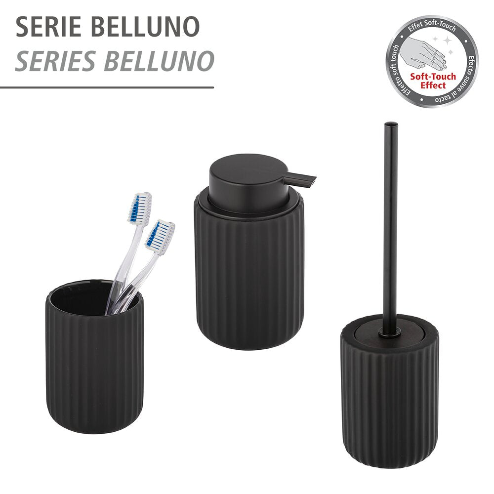 Seifenspender Mod. Belluno Schwarz Keramik Pumpspender