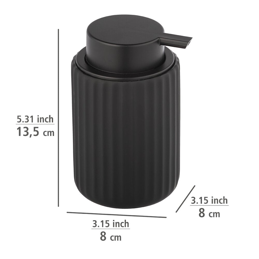 Seifenspender Mod. Belluno Schwarz Keramik Pumpspender