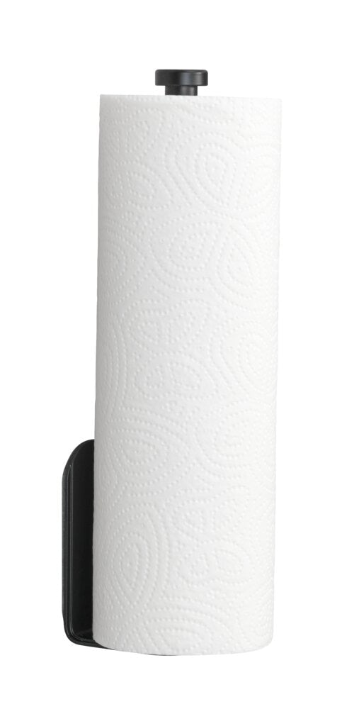 Küchenrollenhalter Mod. Nio Schwarz Selbstklebend, Befestigen ohne Bohren