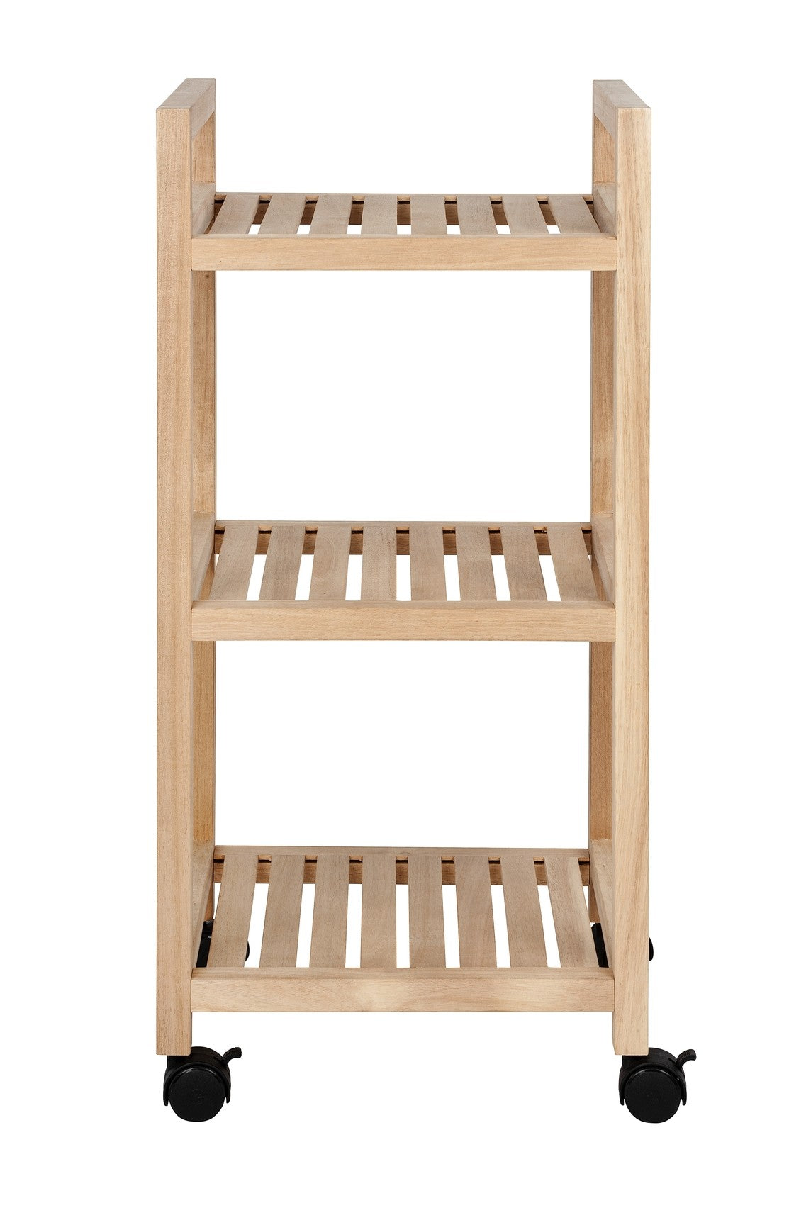Wenko Rollregal 3 Etagen Acina, Rollwagen, Küchen-Regal, Badezimmer-Regal auf Rollen FSC® zertifiziert