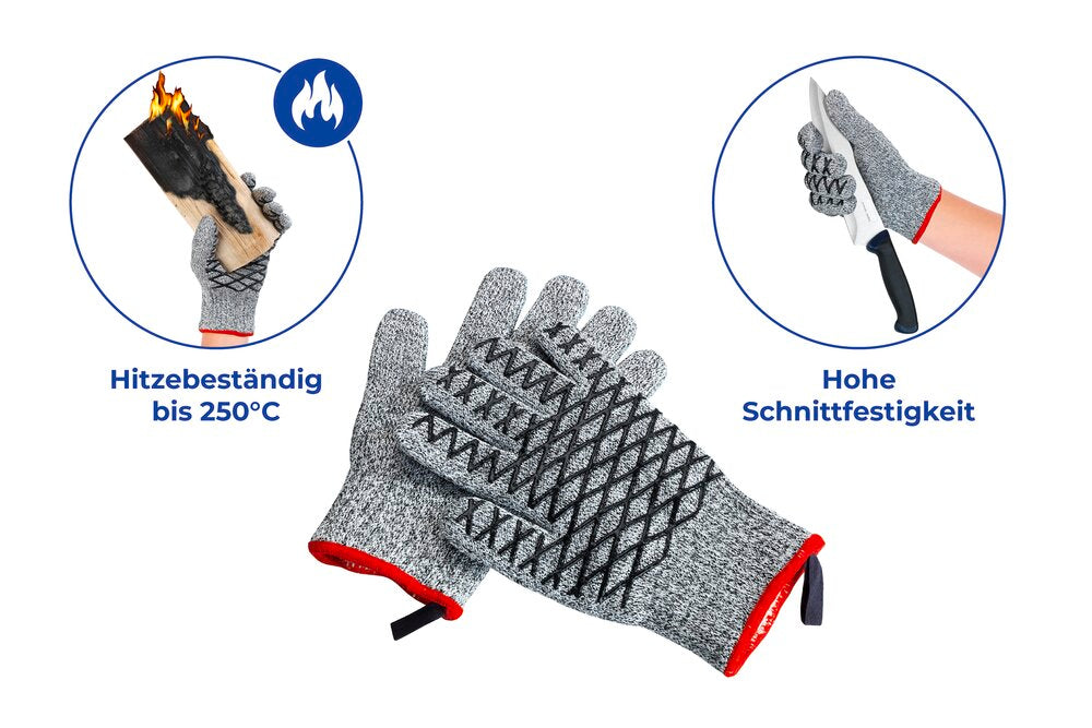 2in1 Hitze- & Schneidschutz Handschuh Damen 1 Paar hitzebeständig, schnittfest