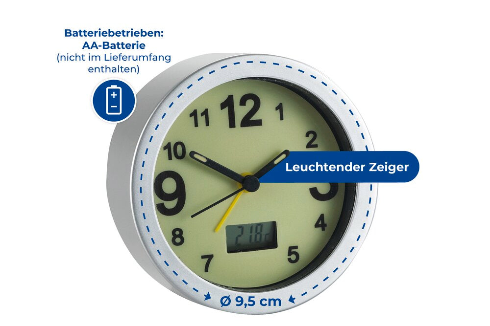 Wecker nachtleuchtend leuchtende Uhr mit sichtbarer Uhrzeit auch im Dunkeln