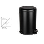 Wenko Treteimer Mod. Leman Easy Close Schwarz 20 L, mit herausnehmbarem Einsatz