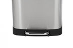 Wenko Treteimer Studio Easy-Close Duo Edelstahl 2 x 12 L, rostfrei, Absenkautomatik