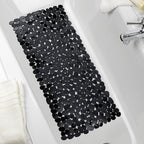 WENKO Anti-slip Badmat Paradise 71x36cm zwart - Antislipmat voor bad - Met zuignappen
