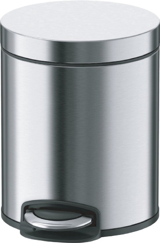 Allibert Lycia Vuilbak Pedaal Rond 5l Geborsteld Inox