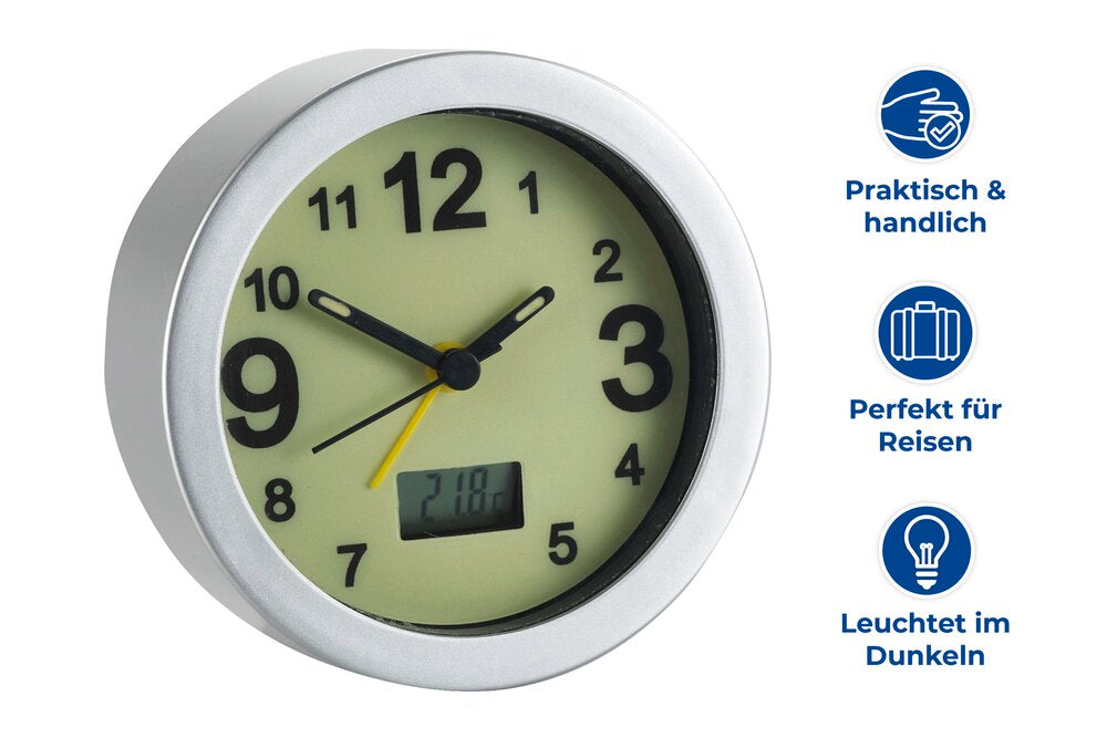 Wecker nachtleuchtend leuchtende Uhr mit sichtbarer Uhrzeit auch im Dunkeln