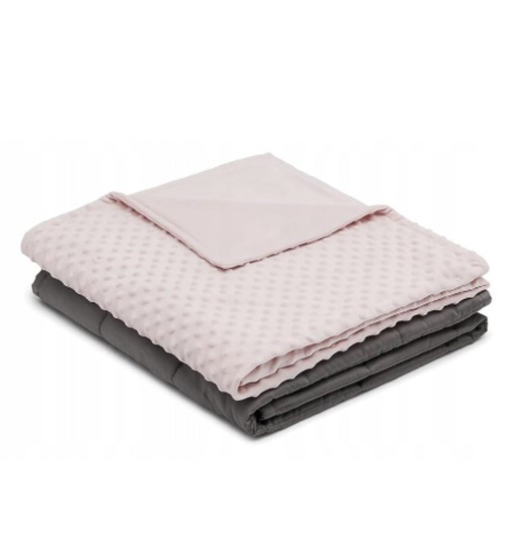 Gewichtsdecke 4,5kg Kinder Therapie Decke Baumwolle Decke Rosa/Grau 104*152cm