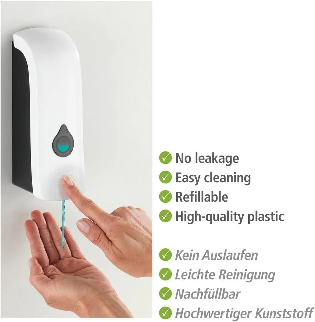 WENKO Desinfektionsmittel Spender Hygiene Seifen Wandmontage 280 ml RANERA Weiß