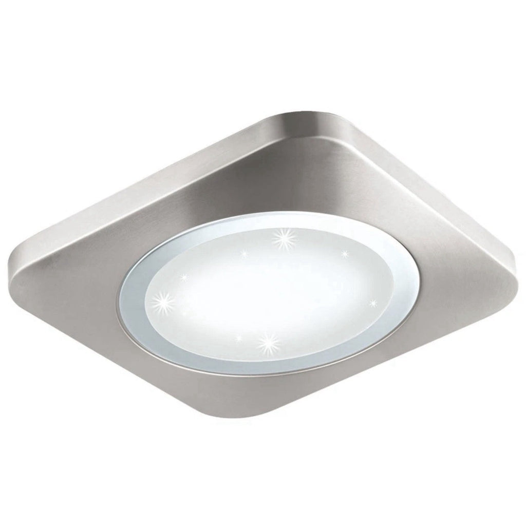 EGLO LED Deckenlampe Deckenleuchte Stahl chrom Kunststoff Kristall Wamr weiß