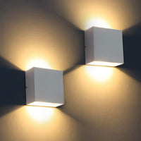 SOBROVO LED Wall Light / Wandleuchten 2er Pack 12W Wandlampe Außen/Innen IP65