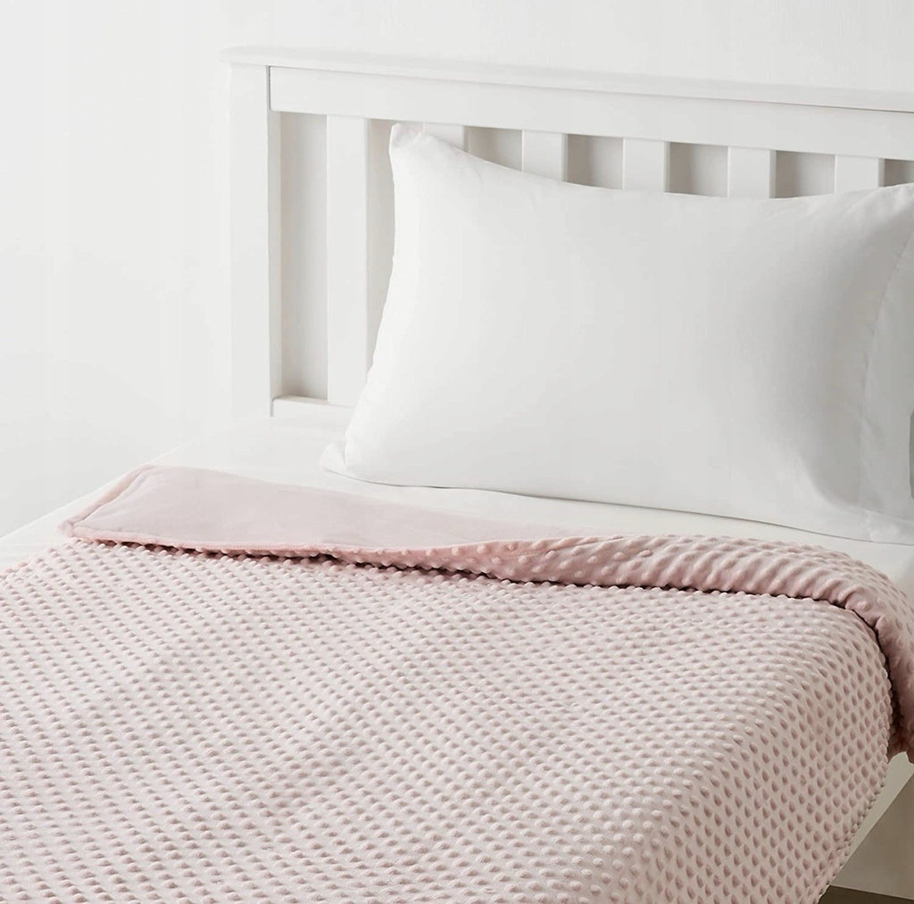 Gewichtsdecke 4,5kg Kinder Therapie Decke Baumwolle Decke Rosa/Grau 104*152cm
