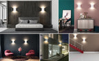 SOBROVO LED Wall Light / Wandleuchten 2er Pack 12W Wandlampe Außen/Innen IP65