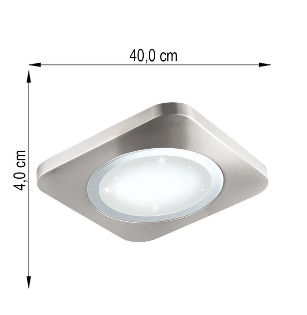 EGLO LED Deckenlampe Deckenleuchte Stahl chrom Kunststoff Kristall Wamr weiß