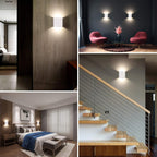 SOBROVO LED Wall Light / Wandleuchten 2er Pack 12W Wandlampe Außen/Innen IP65