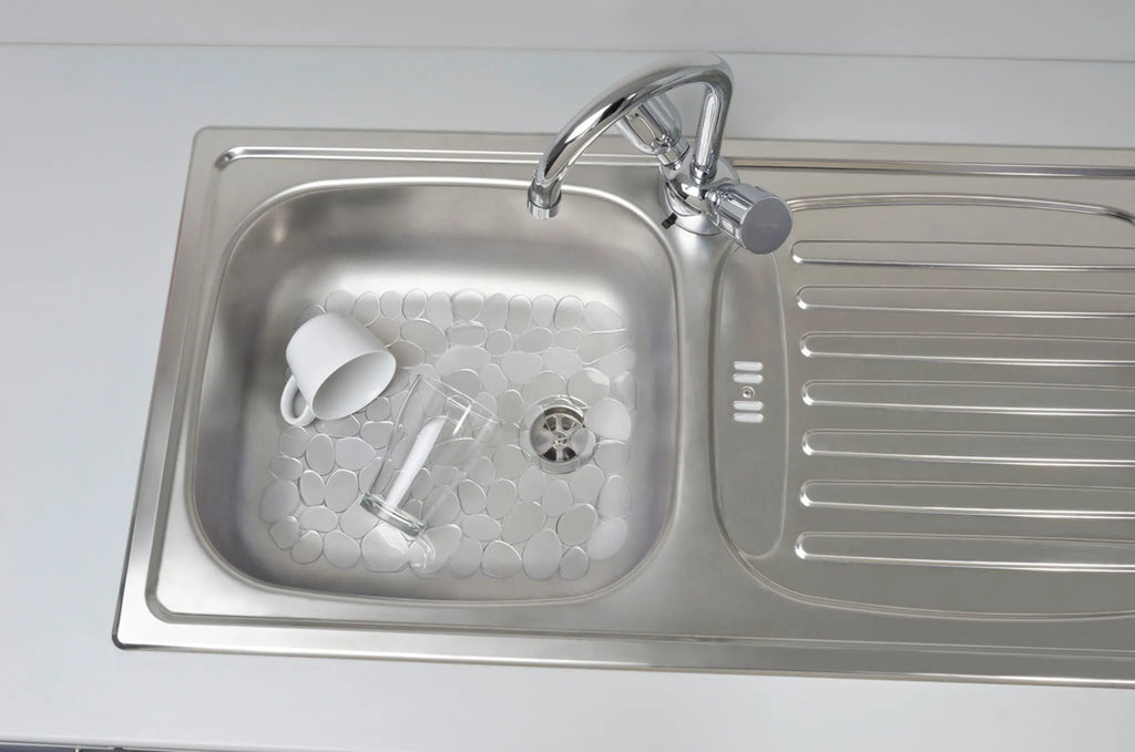 Wenko Spülbeckeneinlage Stone Transparent Zuschneidbar Spülmatte Abtropfmatte