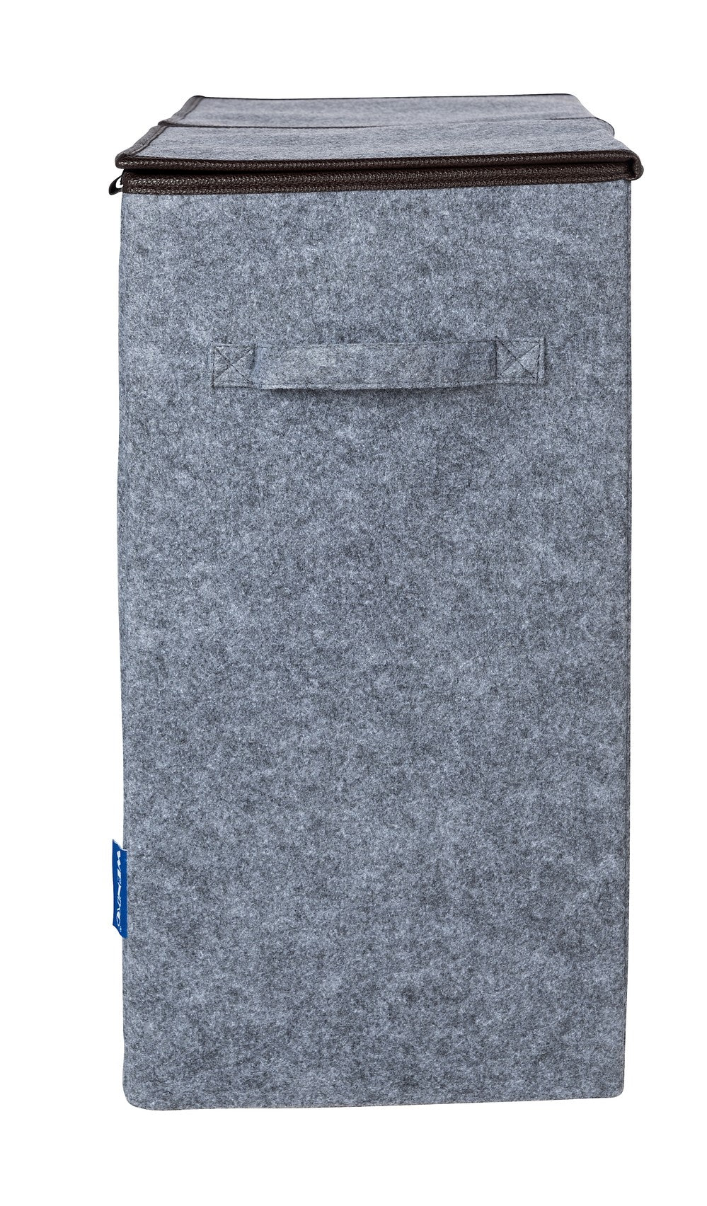 Wenko Wäschesammler Filz Duo Grau/Braun, Wäschekorb, 2 Kammern, 82 l