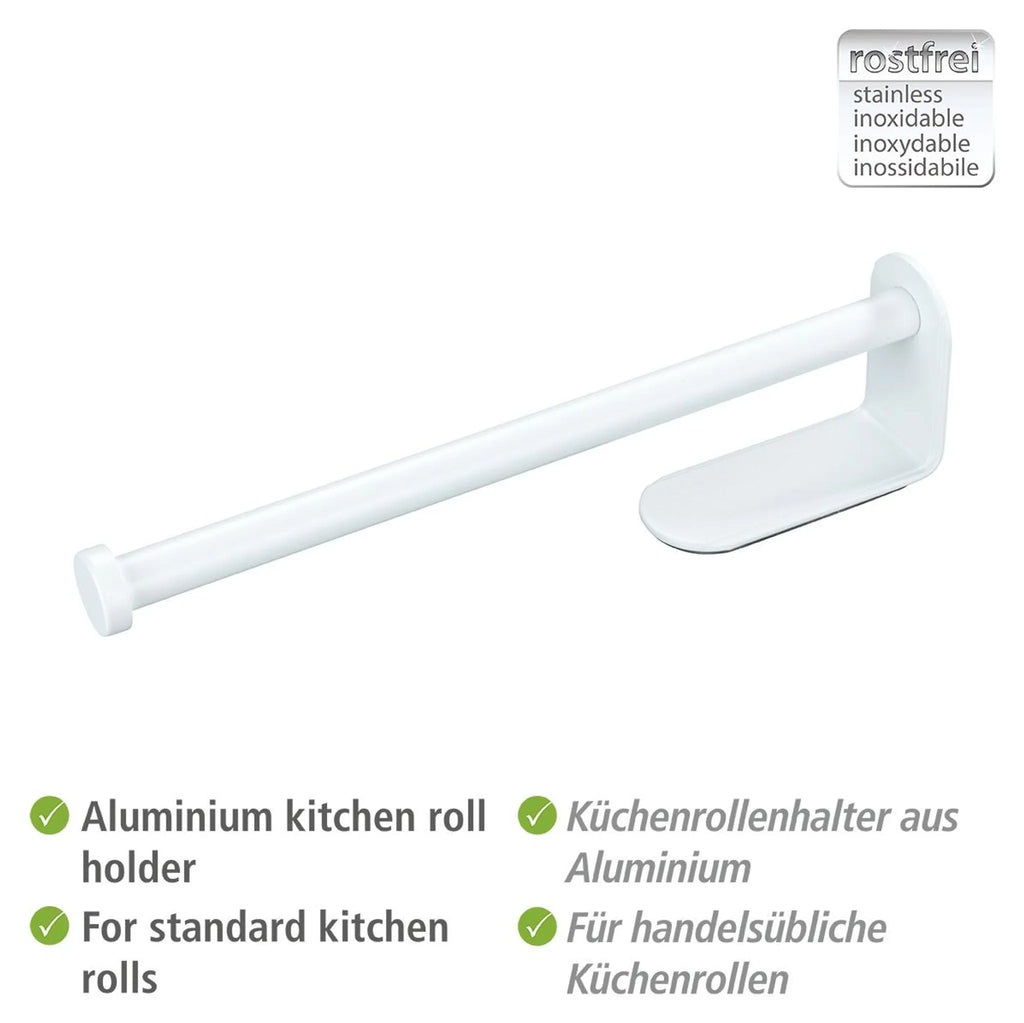 Wenko Küchenrollenhalter Nio Weiß Selbstklebend Ohne Bohren Aluminium Wandhalter