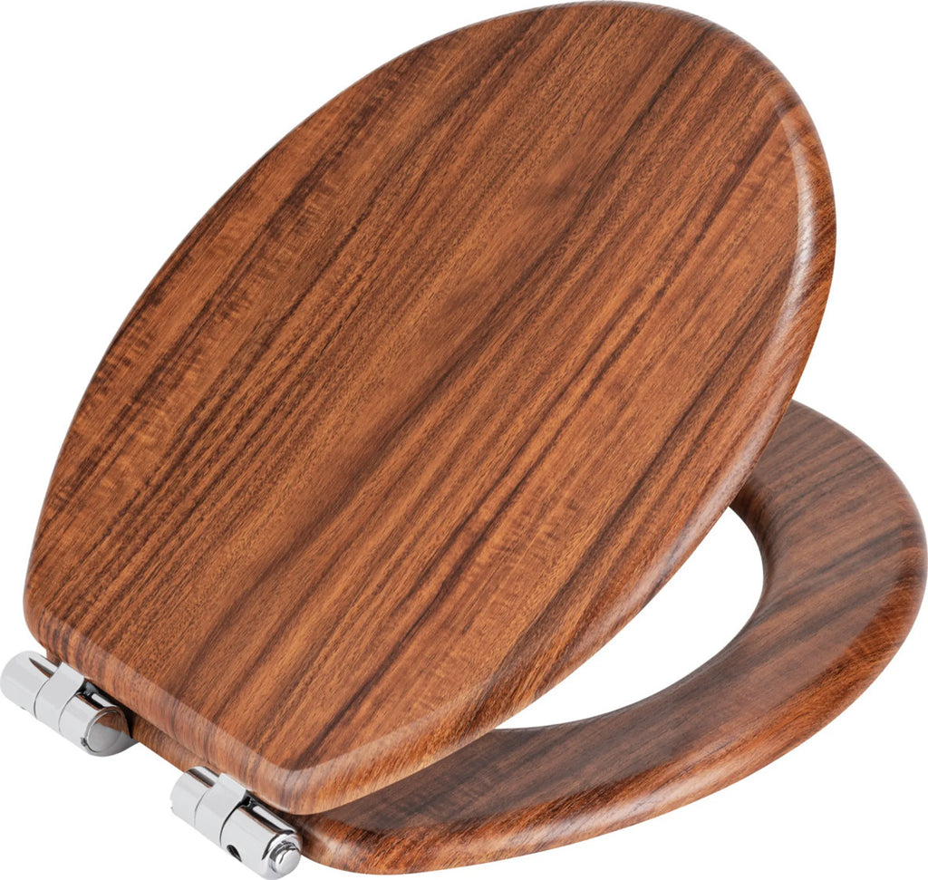 Wenko WC-Sitz Chestnut Absenkautomatik Holz MDF Easy Close Toilettensitz