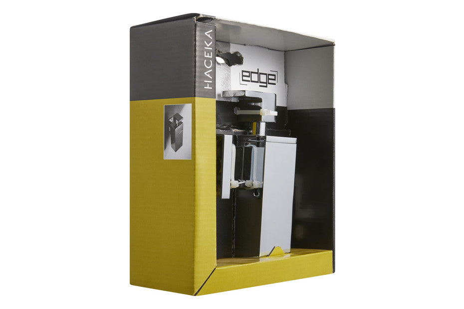 Haceka Seifenspender Edge Rechteckig Metall Chrom | 15.7 × 9.3 × 5.8 cm