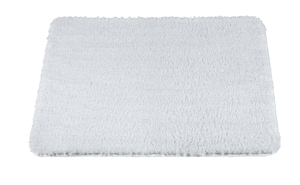 Badteppich Mod. Badia, weiß, Polyester, 55x65 cm rutschhemmend durch TPR-Rücken
