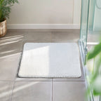 Badteppich Mod. Badia, weiß, Polyester, 55x65 cm rutschhemmend durch TPR-Rücken