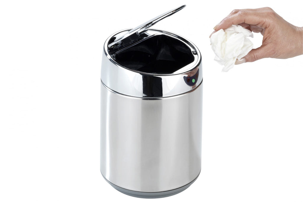 Wenko Tisch- und Kosmetikeimer mit Sensor Chrom, 0,8 l