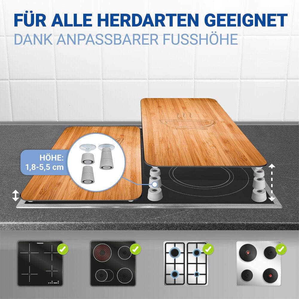 Herdabdeckplatte Universal Mod. Lunch, 2er Set für alle Herdarten geeignet