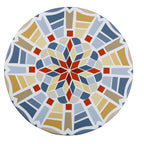Spann-Tischdecke Mod. Mosaik XL, Ø 85 - 105 cm für Garten und Outdoor-Bereich