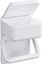 WENKO Toilettenpapierhalter 2 in 1 mit Feuchttücherbox Ablage Weiß WC Rollen