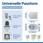 WC Sitz Mod. Sindia Weiß stabiler Toilettensitz mit Absenkautomatik