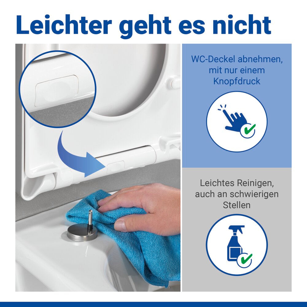 WC Sitz Mod. Sindia Weiß stabiler Toilettensitz mit Absenkautomatik