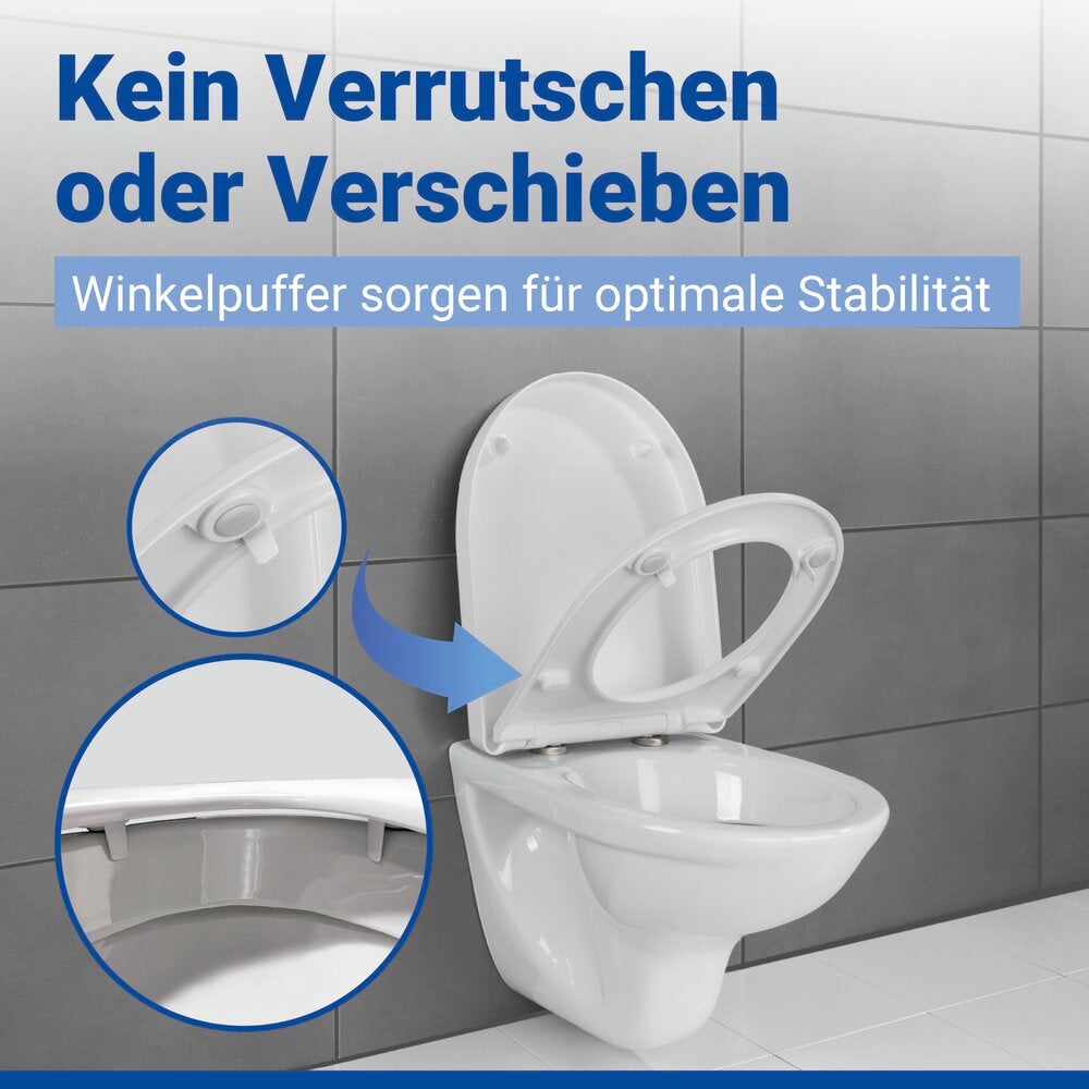 WC Sitz Mod. Sindia Weiß stabiler Toilettensitz mit Absenkautomatik