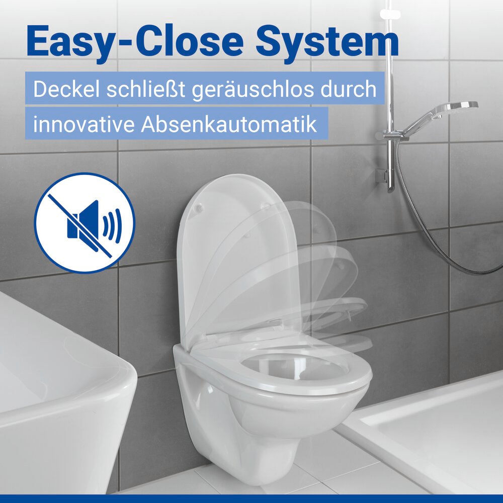 WC Sitz Mod. Sindia Weiß stabiler Toilettensitz mit Absenkautomatik