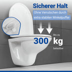 WC Sitz Mod. Sindia Weiß stabiler Toilettensitz mit Absenkautomatik