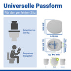WC Sitz Mod. Ostuni Grau stabiler Toilettensitz mit Absenkautomatik