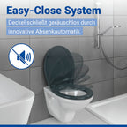 WC Sitz Mod. Ostuni Grau stabiler Toilettensitz mit Absenkautomatik
