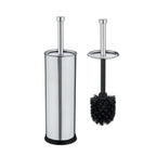 WENKO Exclusiv WC-Garnitur – Maße: Ø 10 x H 40 cm, Rostfreier Edelstahl