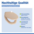 WC Sitz Mod. Ottana Beige Toilettendeckel mit Absenkautomatik