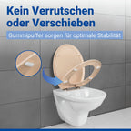 WC Sitz Mod. Ottana Beige Toilettendeckel mit Absenkautomatik