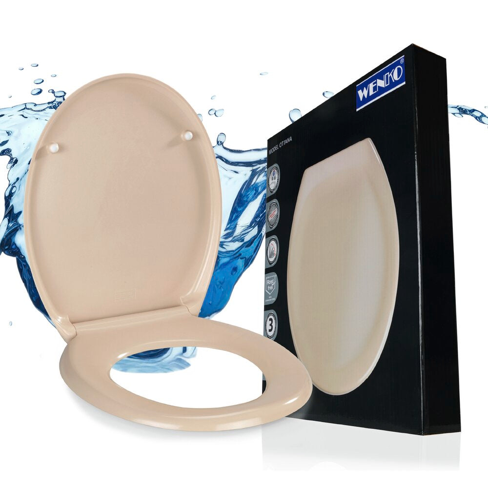 WC Sitz Mod. Ottana Beige Toilettendeckel mit Absenkautomatik