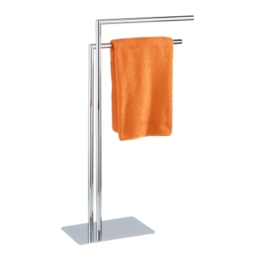 WENKO Recco Handtuchständer – Maße: 48 x 80,5 x 20 cm, Farbe: Silber / Chrom