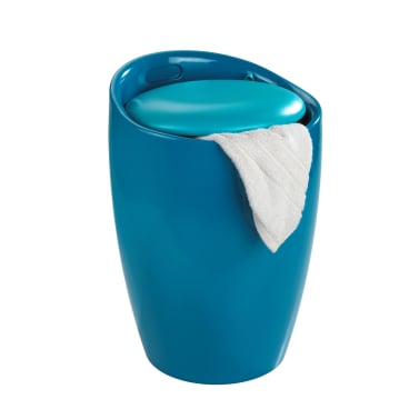 WENKO Candy Badhocker – Maße: Ø 36 x H 50,5 cm, Farbe: Petrol
