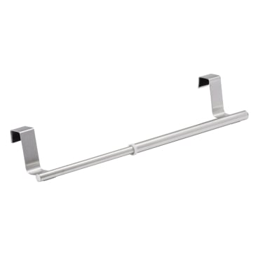 WENKO Teleskop Tür-Handtuchstange – Maße: 22,3-34,5 x 6,5 x 5,5 cm, Edelstahl