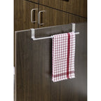 WENKO Teleskop Tür-Handtuchstange – Maße: 22,3-34,5 x 6,5 x 5,5 cm, Edelstahl