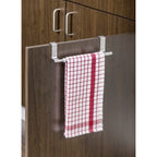 WENKO Teleskop Tür-Handtuchstange – Maße: 22,3-34,5 x 6,5 x 5,5 cm, Edelstahl