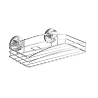 WENKO Vacuum-Loc Wandablage – Maße: 26 x 6,5 x 14 cm, Farbe: Silber