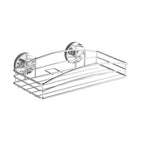 WENKO Vacuum-Loc Wandablage – Maße: 26 x 6,5 x 14 cm, Farbe: Silber