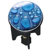 WENKO Pluggy® Waschbeckenstöpsel – Motiv: Drops, Maße: Ø 3,9 x 6,5 cm
